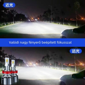 LED autófényszóró Plug‑in, 1:1 másolata halogén lámpának, kármentes szerelés, kettős rézcső, integrált távoli és közeli fénysugár, H4, ködfénylámpa H8