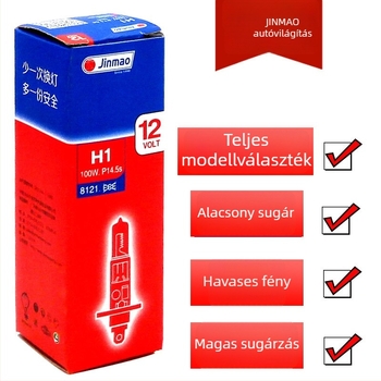 H3 LED autó fényszóró izzó – 55/100 W, 12/24 V, 6000 lm, üveg burkolat