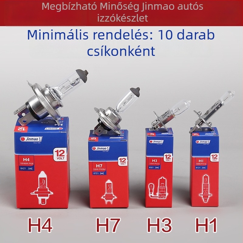 H3 LED autó fényszóró izzó – 55/100 W, 12/24 V, 6000 lm, üveg burkolat