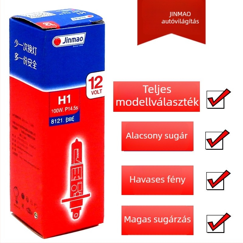 H3 LED autó fényszóró izzó – 55/100 W, 12/24 V, 6000 lm, üveg burkolat