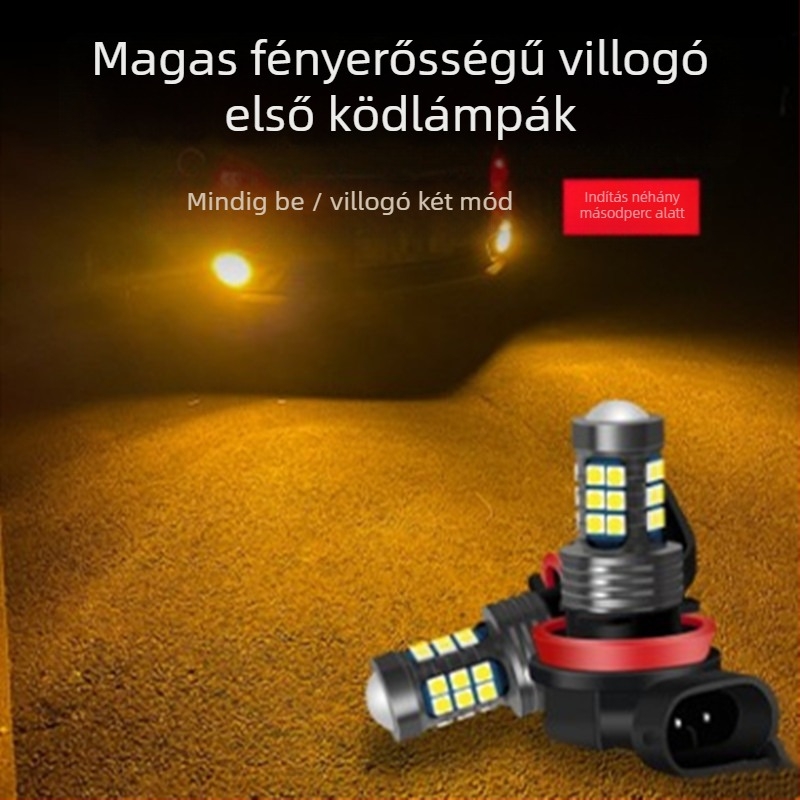 Első ködfény lámpa H11, 8W, 12V, 3600lm, 6000K, alumínium ház