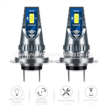 H7 LED első ködlámpa, 20W, 12-24V DC, 1000LM