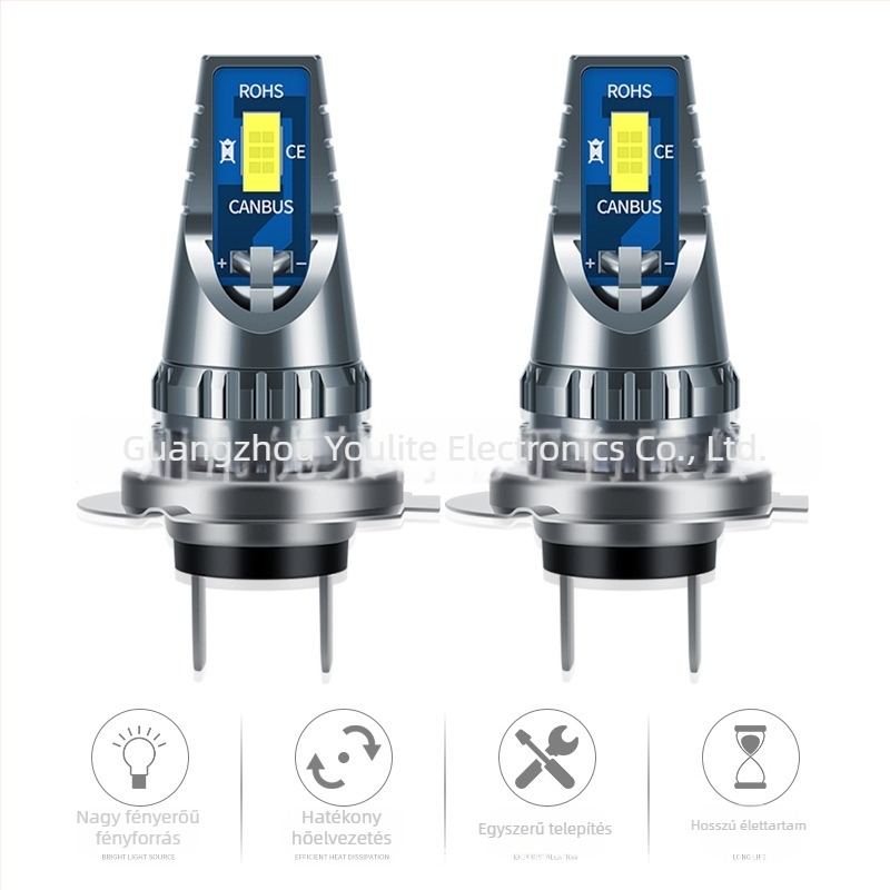 H7 LED első ködlámpa, 20W, 12-24V DC, 1000LM