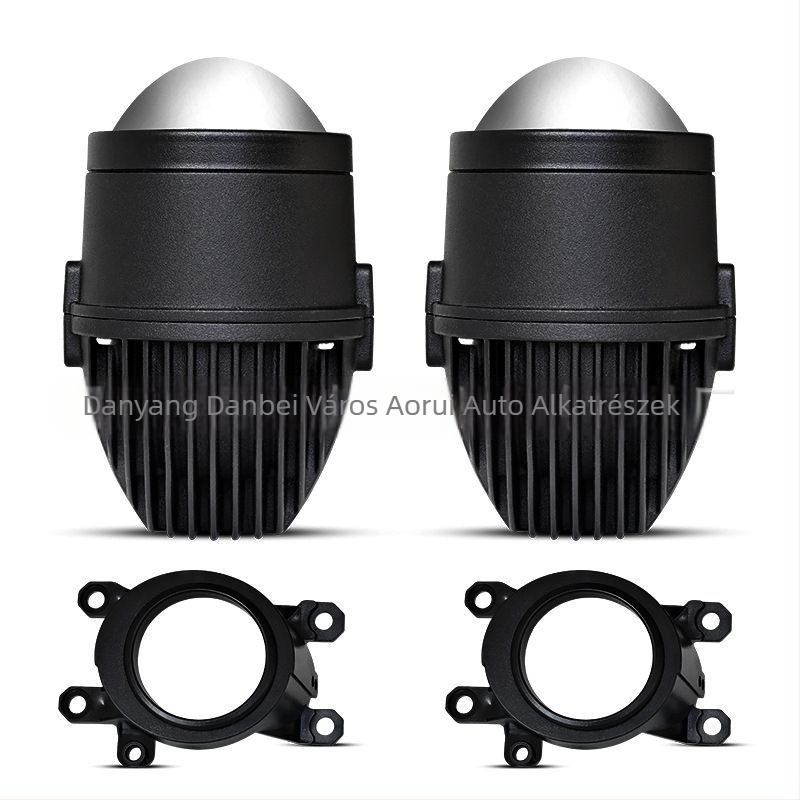 LED ködlámpa lézerlencsével, dupla fénykibocsátás, alumínium ház, 12–24V, 3000K–6000K