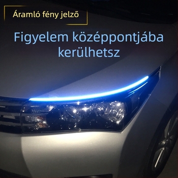 Új ultra vékony külső fényvezető, kettőszínű index és nappali menetfény, folyó szemöldök dekoratív fény, előre ködlámpa