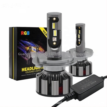 RGB autó LED első lámpa és ködlámpa, Bluetooth vezérlés, 40W, 12V, 5400lm, IP65, Demon Eye