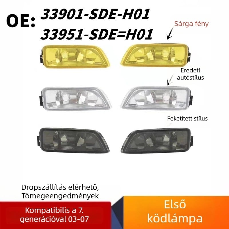Honda Accord 2003-2007 hetedik generációs elülső ködfényszóró sín (33901-SDE-H01 / 33951-SDE-H01)
