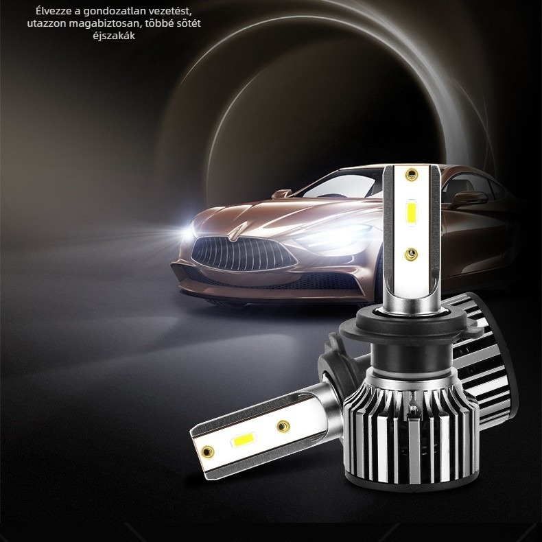 Mini beépített CSP LED autófényforrás, H11/9005 kompatibilitás, IP68 vízálló, 24W 12V, 4800 lm, élettartam 50000h, univerzális illeszkedés