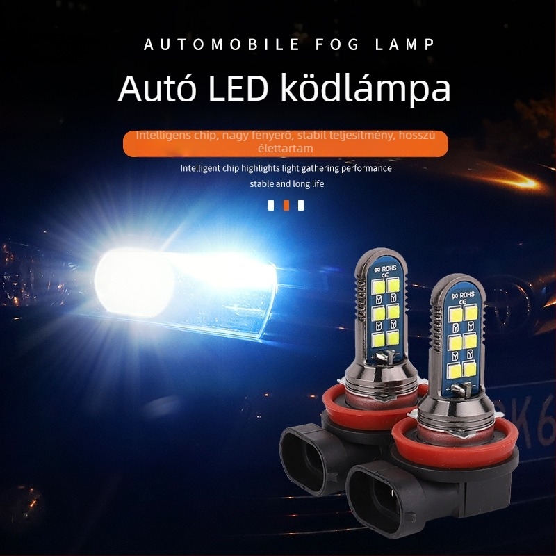 Autó LED ködlámpa H8 H11 9005 9006 H4 H7 H3 – nagy teljesítményű, 9-80V széles feszültségtartomány