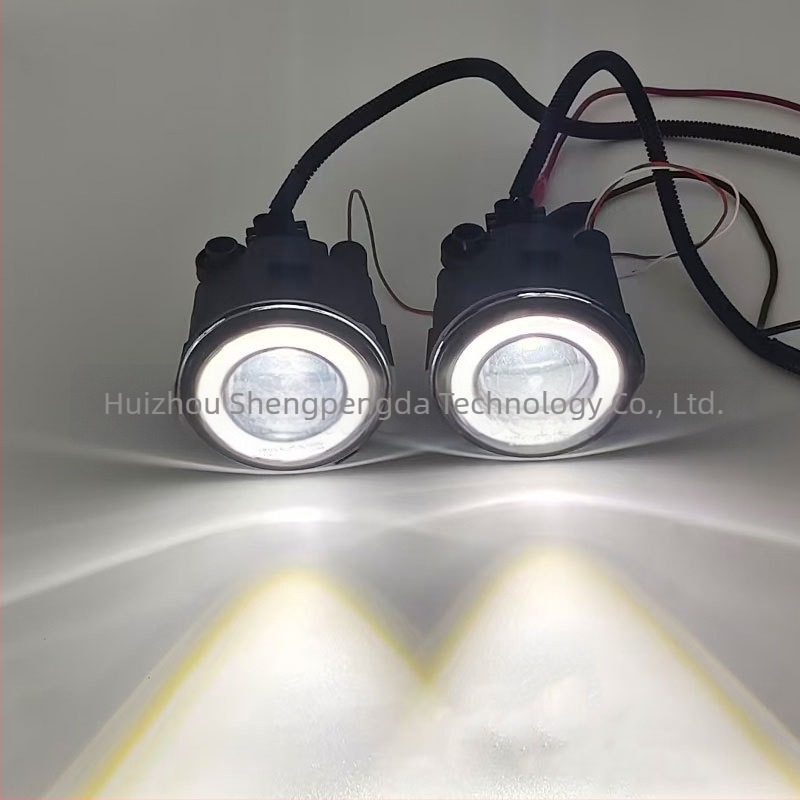LED ködlámpák projektoros lencsékkel és Angel Eye nappali fényekkel Nissan Tiida, Sunny, Sylphy, Qashqai modellekhez