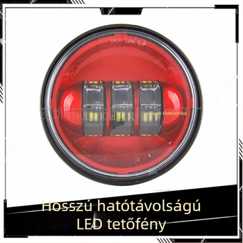 Elülső LED ködlámpa, 30W, 1400 lm, 12-24V, öntött alumínium, kompatibil Harley‑Davidson Road King Fat Boy