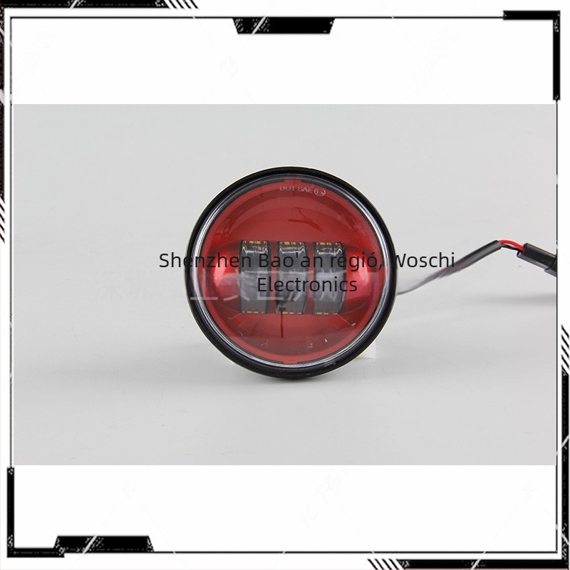 Elülső LED ködlámpa, 30W, 1400 lm, 12-24V, öntött alumínium, kompatibil Harley‑Davidson Road King Fat Boy