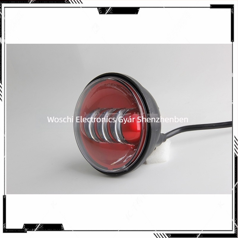 Elülső LED ködlámpa, 30W, 1400 lm, 12-24V, öntött alumínium, kompatibil Harley‑Davidson Road King Fat Boy