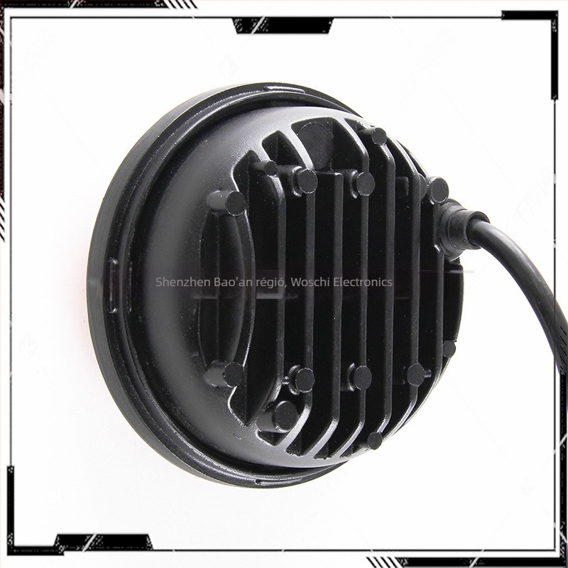 Elülső LED ködlámpa, 30W, 1400 lm, 12-24V, öntött alumínium, kompatibil Harley‑Davidson Road King Fat Boy