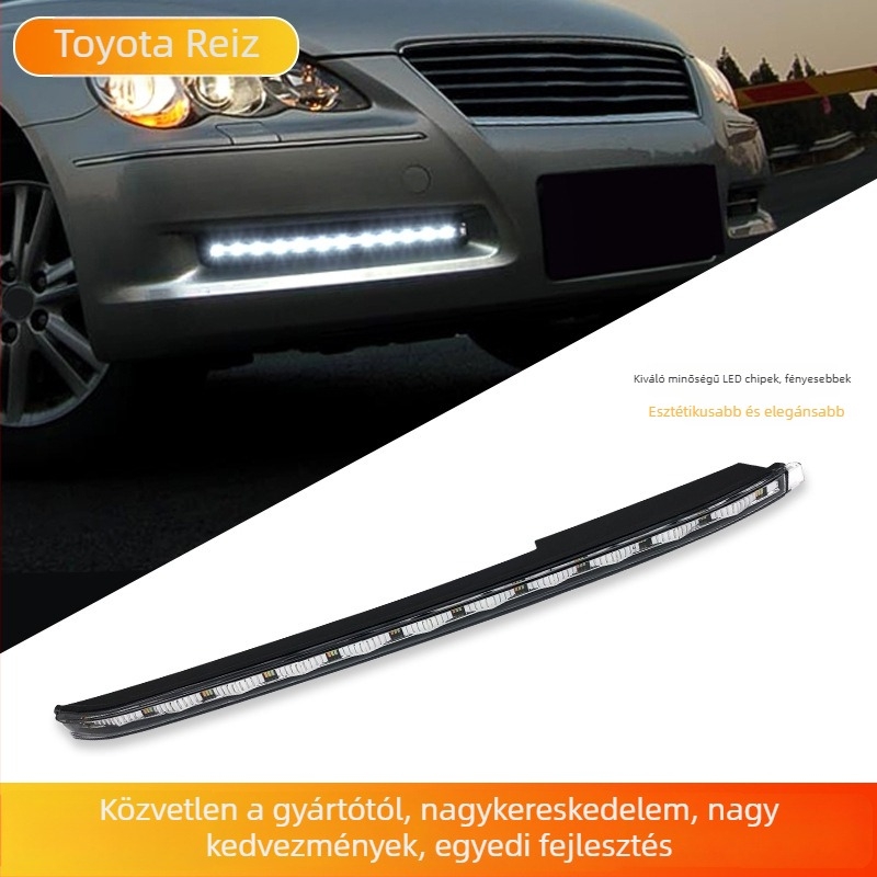 LED nappali fények szekvenciális jelzőfénnyel Toyota MARK X REIZ 2004-2009-hez, 12V, 500lm, 6000K
