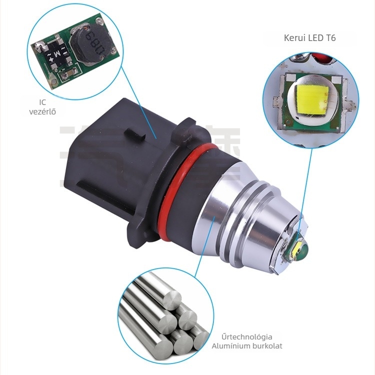 Gépjárművek és motorkerékpárok LED ködlámpája, modell P13W 10W, 9–24V, 6000–6500K, 850–900 lm