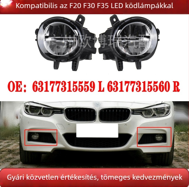 BMW 1-es és 3-as sorozat (F20, F30, F35) első lökhárító LED nappali menetfény 63177315559 / 63177315560