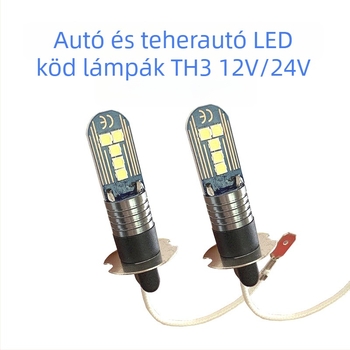 H3 LED ködlámpa autók/teherautók számára, 12-36V, 15W, 750 lm, 6500K