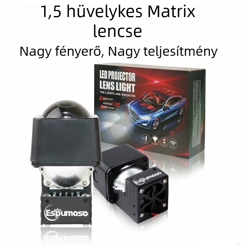 Új 1,5 hüvelykes magas teljesítményű mátrix LED ködfény lézerlencsével autókhoz