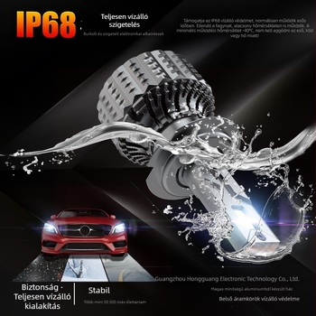 LED autó első fényszóró, 120W, 8400LM, 12V, IP68, Modell V20