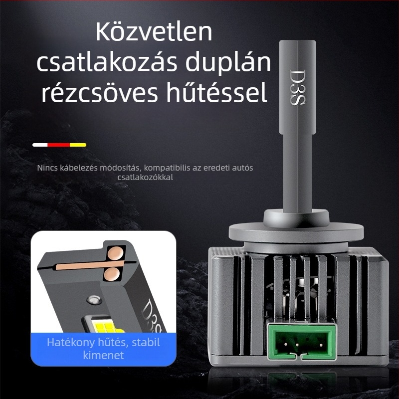 D-sor LED autófény, közvetlen csatlakozásos telepítés, kompatibil D1S/D2S/D3S/D4S/D8S (D2R/D1R lencsével), 55W, 12V, 12000 lm, IP67
