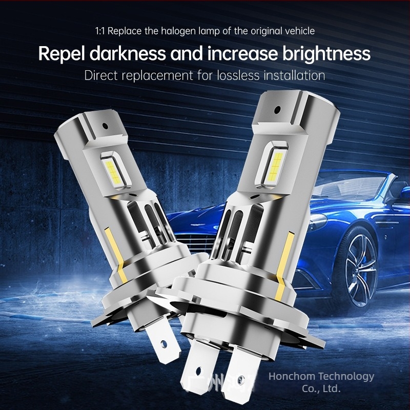 LED autó fényszóróizzó, 24W lámpánként, 12V, 9000lm, IP68 vízálló, alumínium ház, HC-Q5 modell