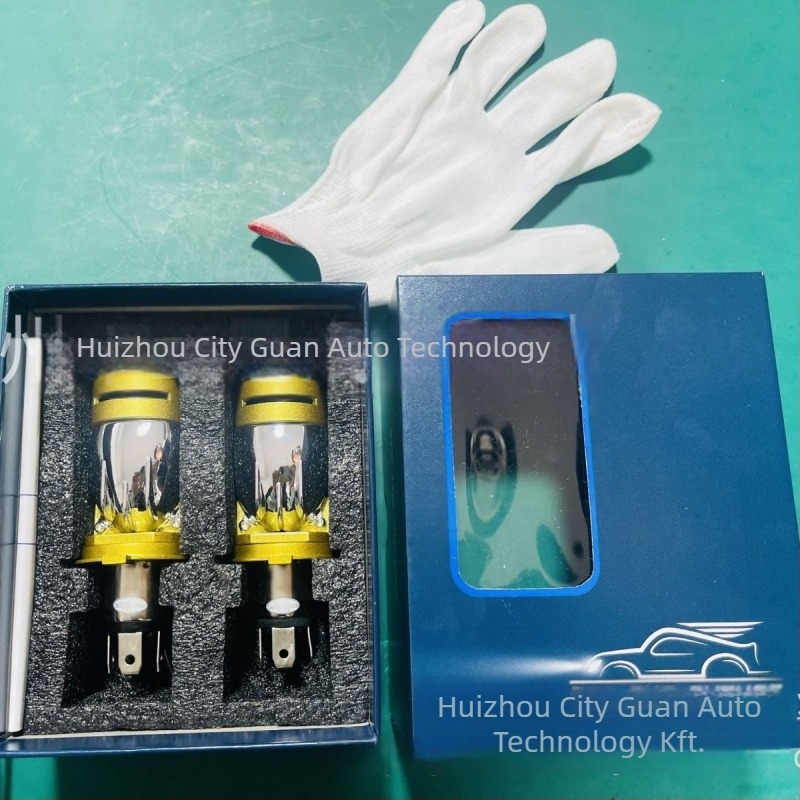 H4 LED autólámpa integrált magas- és alacsony fényszóróval, vízálló, 5000 lm, 12V, alumínium ház, modell M01J