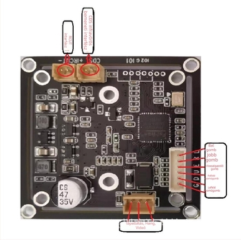Járműre szerelt kamera modul infravörös éjjellátással – AHD 1080P, GC2053 szenzor, 2.8-12 mm objektív, IR hatótávolság 1–100 m