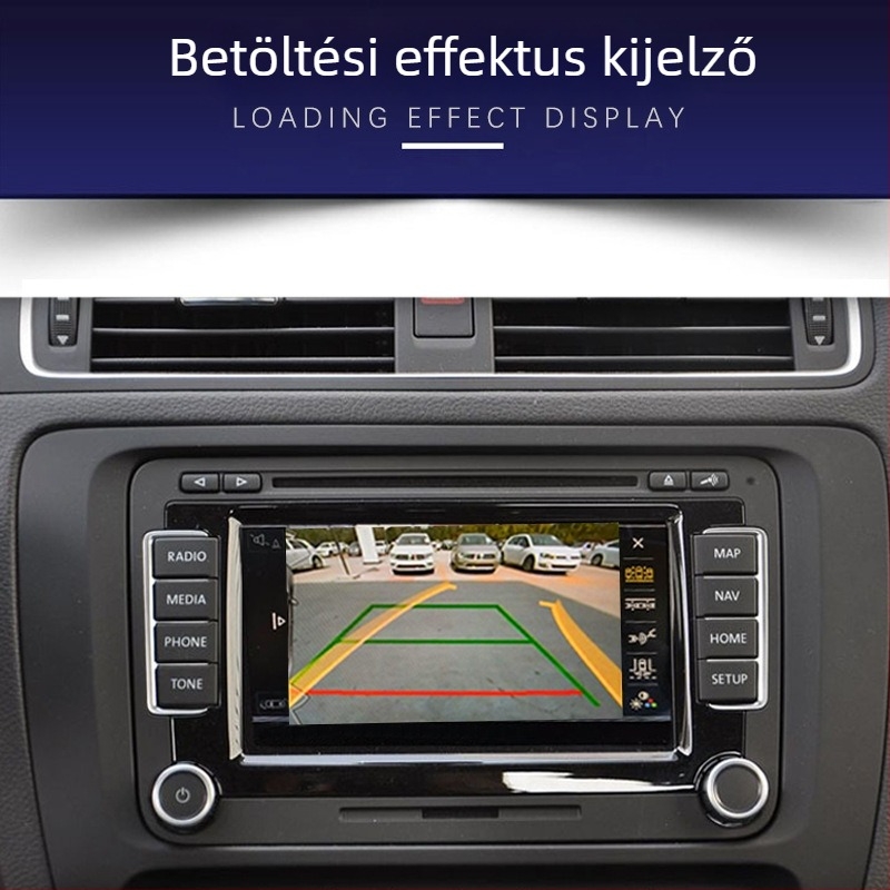 A hátsó kamera dinamikus trajektóriákkal az OEM-képernyőhöz, kompatibilis VW Sagitar, Lavida és Audi A4/Q5