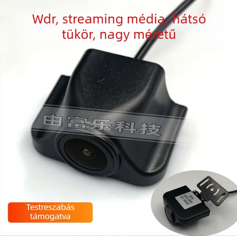 WDR 1080P hátsó kamera autóhoz, AHD videó, 140° látószög, 5V tápegység