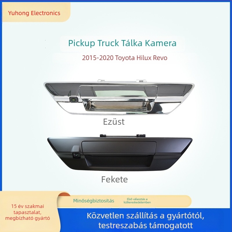 HY-8001 Hilux Revo hátsó kilincshez való hátsó kamera, 12-36V, 1280x960 felbontás, CVBS, 90° látószög