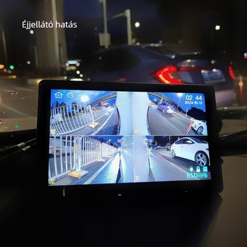 7 hüvelykes autóvisszapillantó tükör kamera kettős objektívvel, előre és hátra integrált Dolphin, AHD 1080P