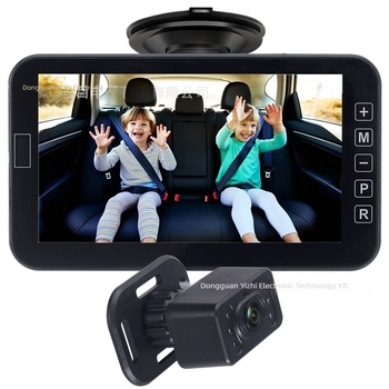 Kb71a 2K autómonitor éjjellátással és hátsó lehúzható kamerával — TFT kijelző, 12V tápegység, 360° állítás, felbontás 480