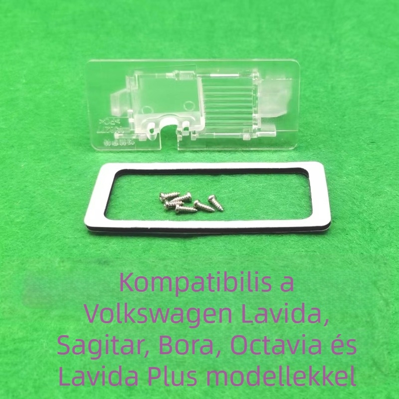 VW modellhez Lavida, Bora, Sagitar, Ming Rui: dash cam és hátsó kamera tartó; hátsó nézet lencse és rendszám világítás.