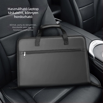 Autó kormánykerékhez használható tálca laptop- és tabletatartóval; Sokoldalú, összecsukható; Falra szerelhető; Anyag: Más; Univerzális kompatibilitás
