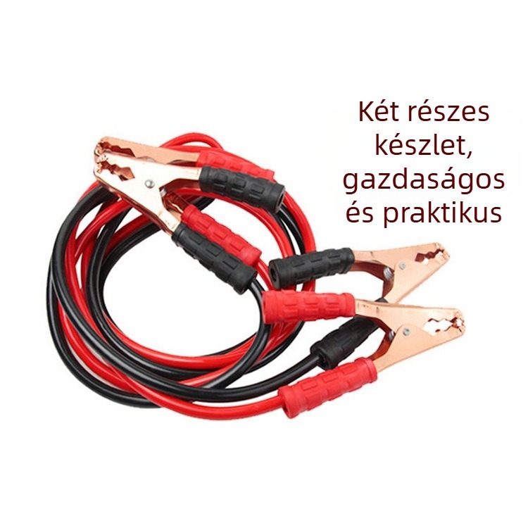 Autó akkumulátor indító kábel tiszta rézzel, aligátor csipeszekkel, 500A modell, testreszabható feldolgozás
