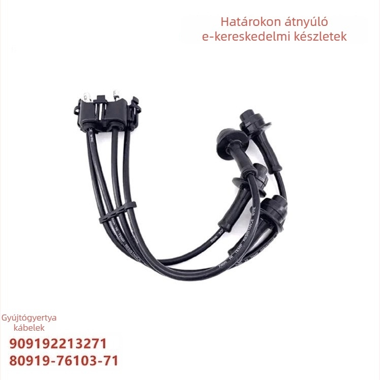 Wandeli gyújtókábel Toyota villás targoncához, 4Y motor, 5FG20, modell 80919-76102-71, testreszabás elérhető