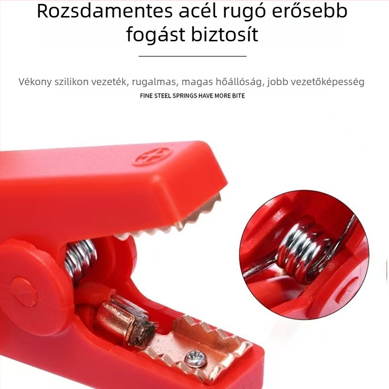 Autómentő indító akkumulátor-kapcsok 600A – okos csipesz, aligátorcsipesz, rövidzárlat elleni védelem