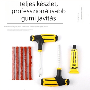 Autógumi javító készlet - hordozható, vákuumos sürgősségi gumicsík, gyors javítás - Márka Town Head