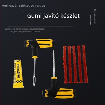 Autógumi javító készlet - hordozható, vákuumos sürgősségi gumicsík, gyors javítás - Márka Town Head