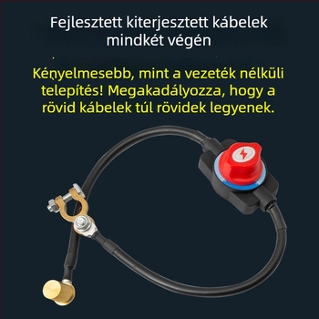 Autó- és jachtakkumulátor-kikapcsoló, vastagított fő áramkör-kikapcsoló, anyag: réz-plasztik, kompatibilis autókkal, teherautókkal és jachtokkal, márka Hcl