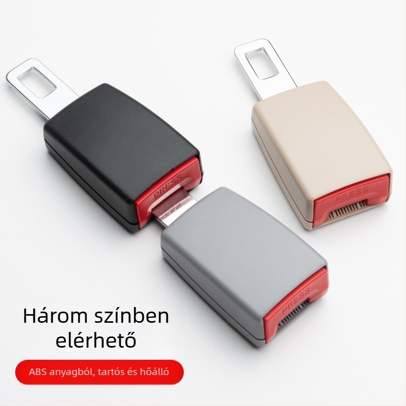 Universális autóöv betét hosszabbító stop dugóval, ABS+fém, DUKU