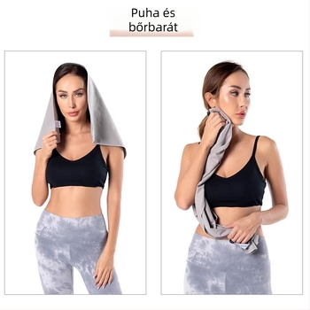 Mikroszálas sporttörölköző, gyors száradással, zsebbel, suede-hatású nyomtatás, logó testreszabható (200 g)