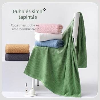 Bambuszrost törölköző, vastagított | Jacquard 32s | 80–100 g | Testreszabható