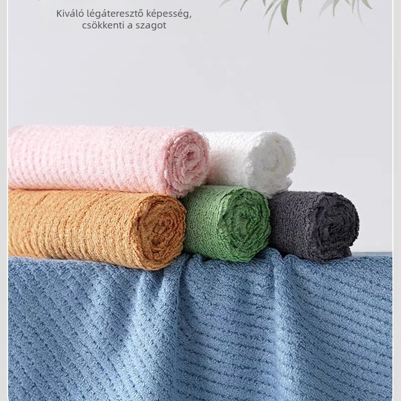 Bambuszrost törölköző, vastagított | Jacquard 32s | 80–100 g | Testreszabható
