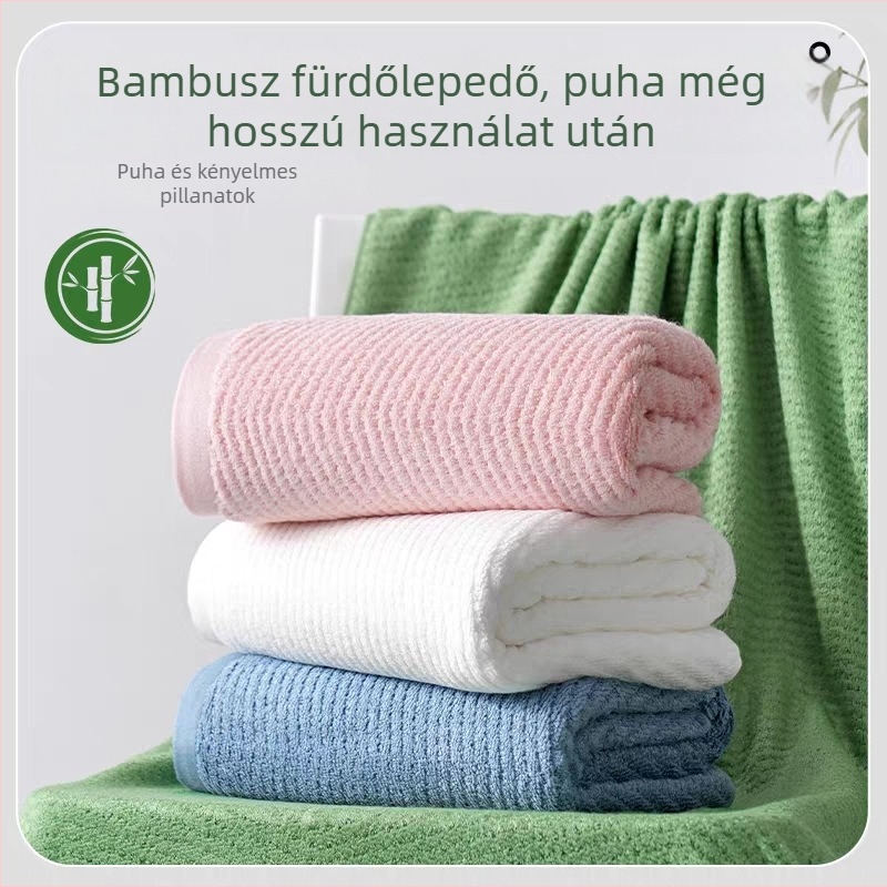 Bambuszrost törölköző, vastagított | Jacquard 32s | 80–100 g | Testreszabható