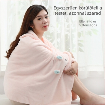 Szállodai esküvői ajándék törölközőkészlet ajándékdobozban — Coral Fleece fürdőtörölközők, hajpánt és szárító sapka, dizájn állatos rajz (Open Animals), 560 g, sík szövés (Plain weave), fonal 20213, logó nyomtatva