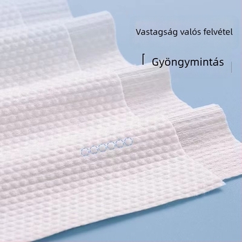 Egyszer használatos fürdőlepedő, egyedi csomagolású, vastagított pamutból, extra-nagy, nedvszívó, tömörített és könnyen hordozható