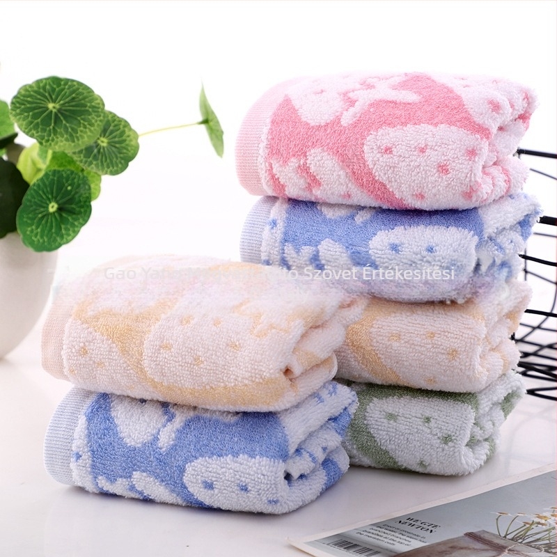 Gyermek törölköző, fa rostból készült, jacquard szövés, 50 g alatt, arctörölköző