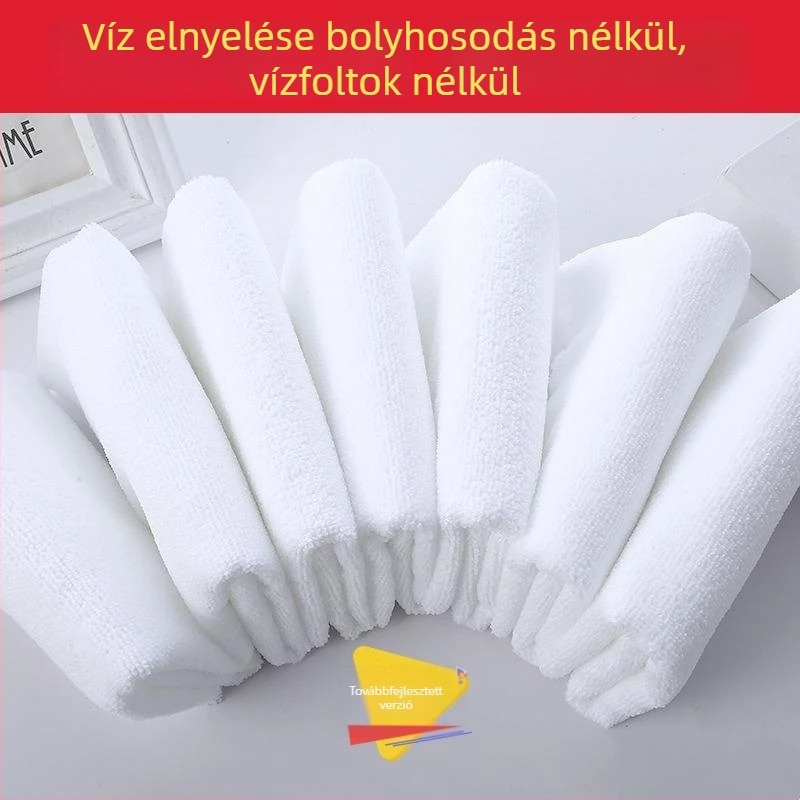Sütéshez tervezett fehér konyhai törölköző, nedvszívó, szálmentes, négyzet alakú kéztörlő